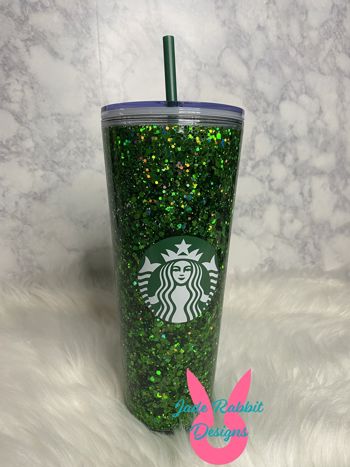 Dark Green Starbucks Snow Globe Tumbler Snow Globe Tumbler Glitter